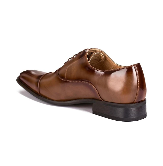 gino vitale lace up cap toe dress shoes Gino Vitale Lace-up Cap Toe Dress Shoes - Black