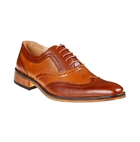 Gino Vitale Men's Two Tone Wing Tip Oxford Dress Shoes