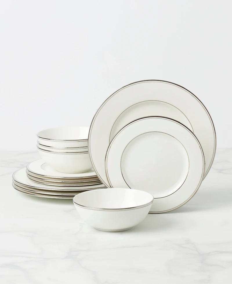 Lenox Federal Platinum 12-Piece Dinnerware Set, Service for 4