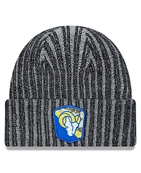Men's New Era Black Los Angeles Rams 2023 Salute To Service Cuffed Knit Hat