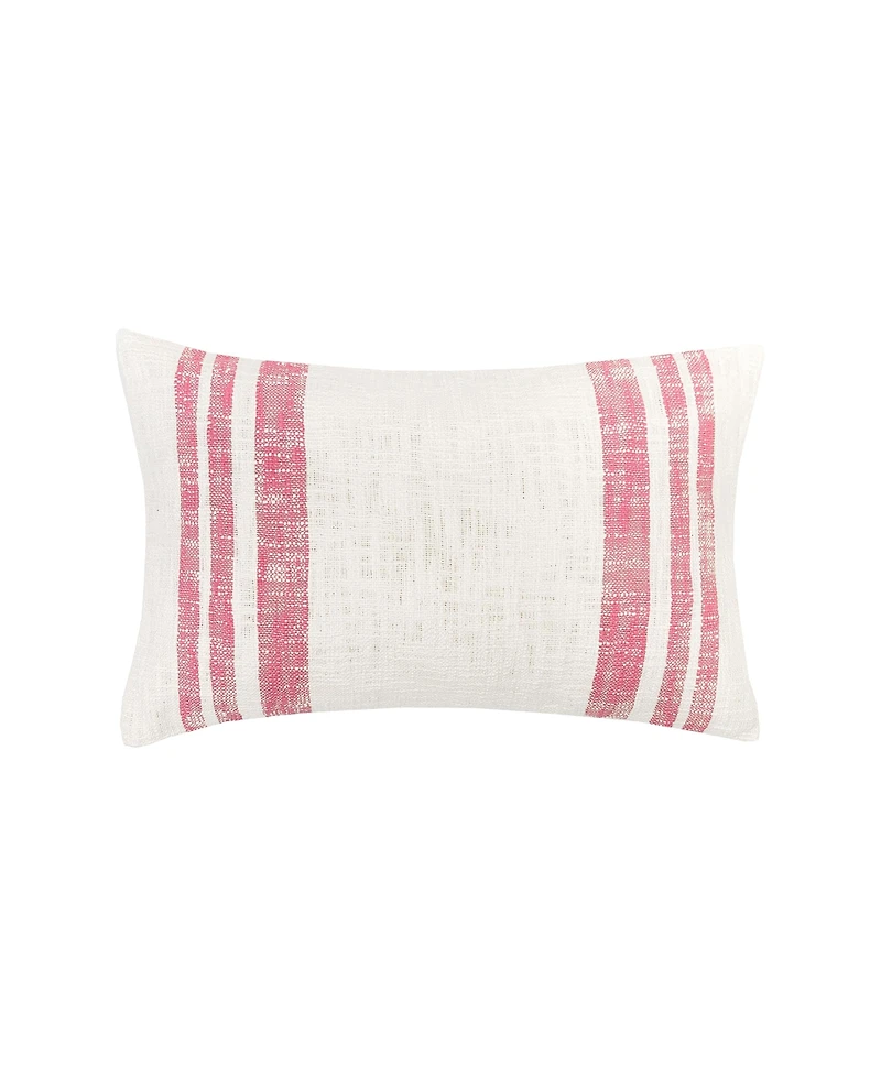 Morgan Hibiscus Woven Luxury Premium Spring & Summer Rectangle Accent Pillow, 14" x 22"