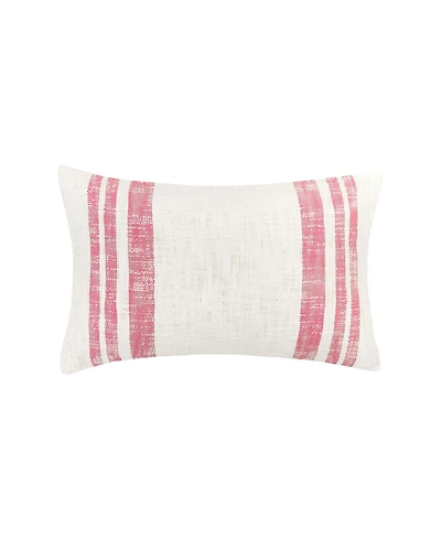 Morgan Hibiscus Woven Luxury Premium Spring & Summer Rectangle Accent Pillow, 14" x 22"