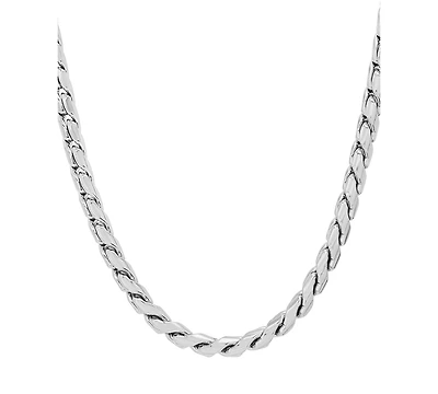 Steeltime Men's Fancy Link Necklace, 24"