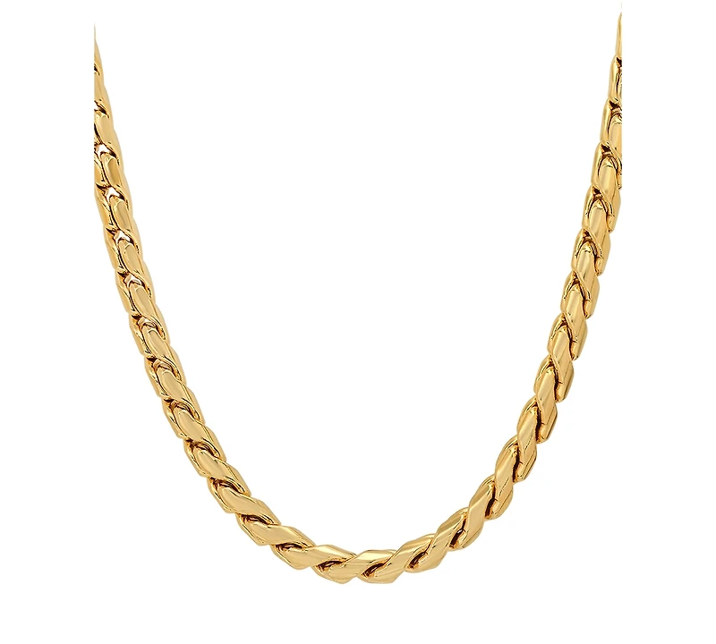 Steeltime Men's Fancy Link Necklace, 24"
