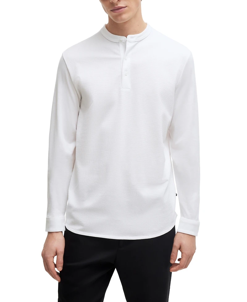 Boss by Hugo Boss Men's Henley Neckline Polo Shirt