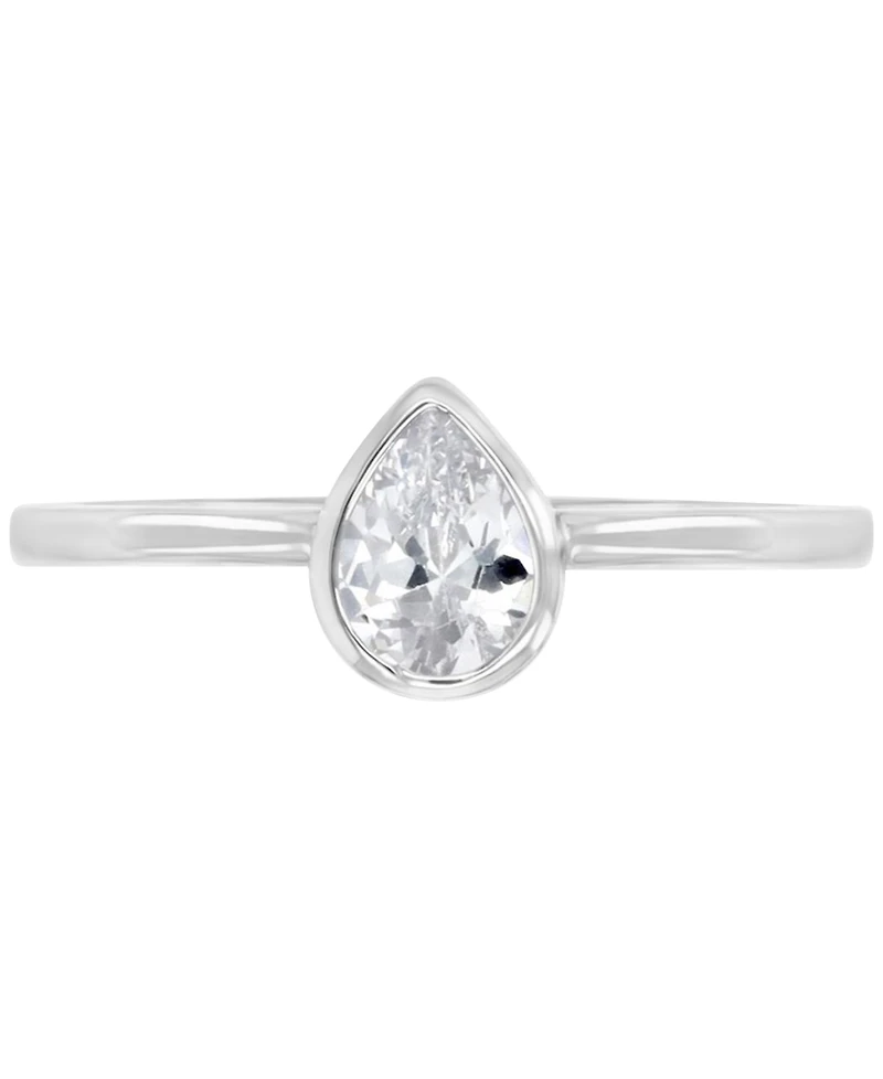 4-Pc. Set Cubic Zirconia Mixed-Cut Bezel & Claw Stack Rings