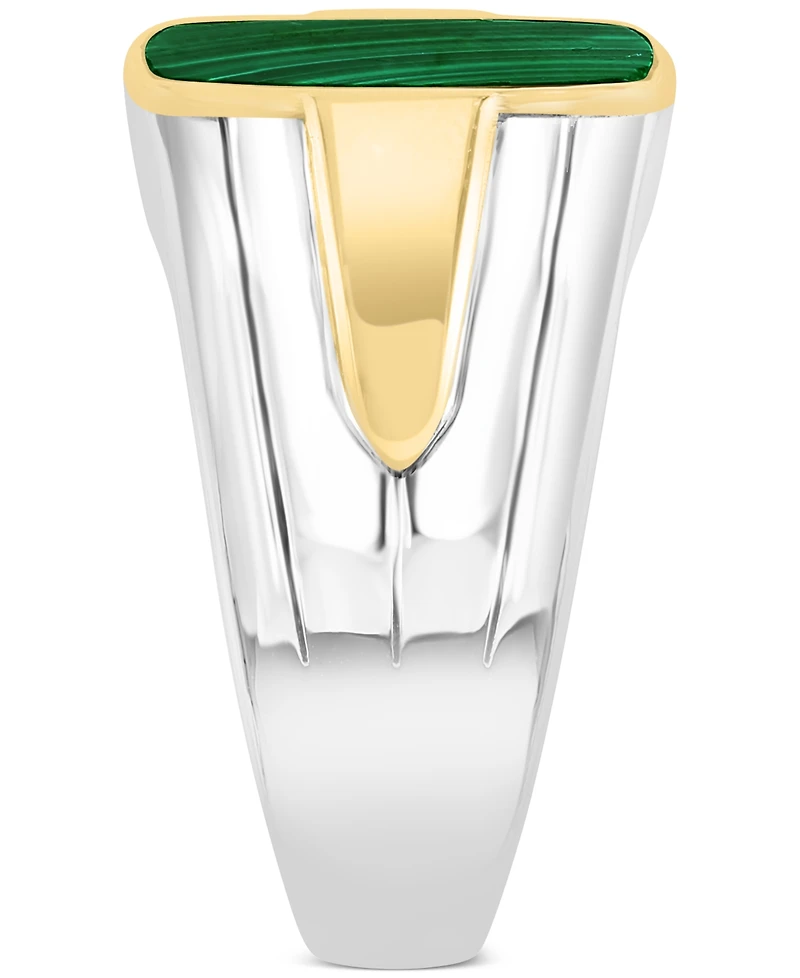 Effy Men's Malachite Ring in Sterling Silver & 14k Gold-Plate