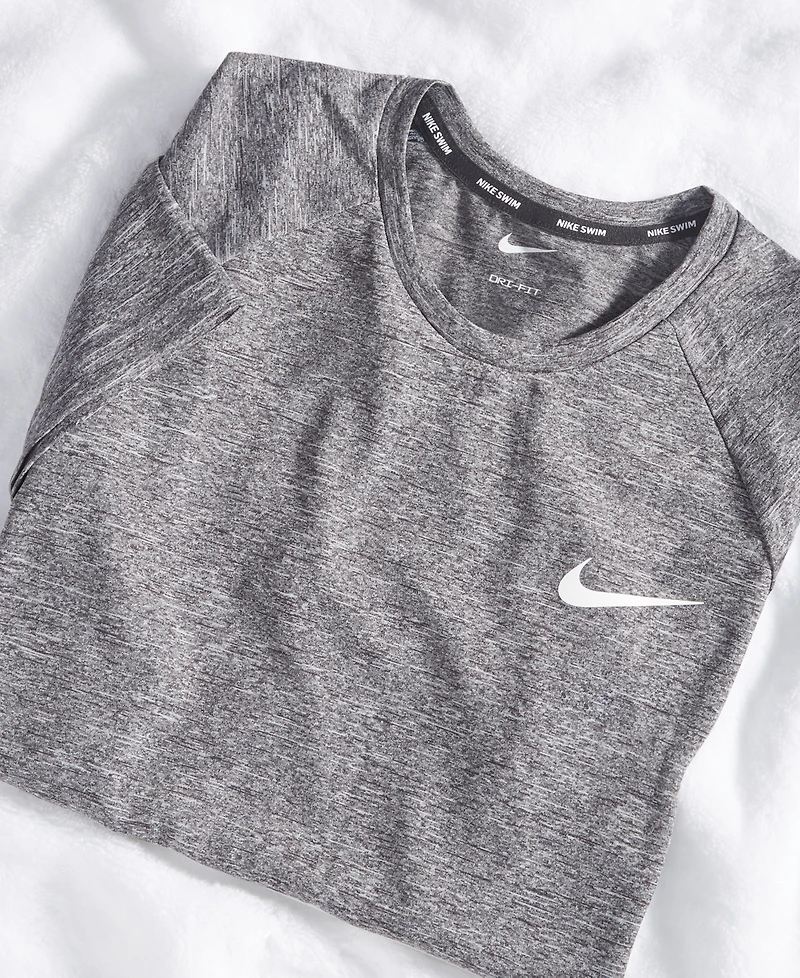 Nike Men's Hydroguard Dri-fit Stretch Upf 40+ Heather Rash Guard