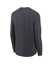 Big Boys Nike Anthracite San Francisco 49ers 2023 Nfc Champions Locker Room Trophy Collection Long Sleeve T-shirt