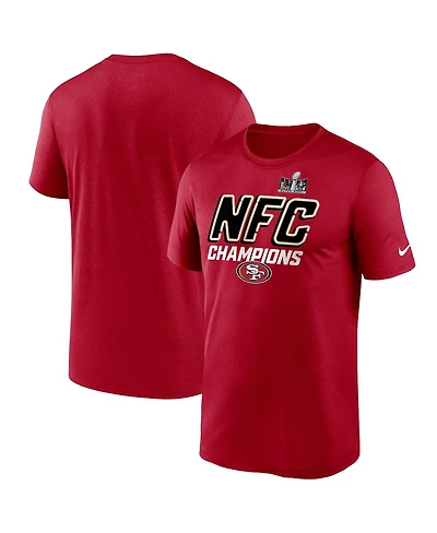 Men's Nike Scarlet San Francisco 49ers 2023 Nfc Champions Iconic T-shirt