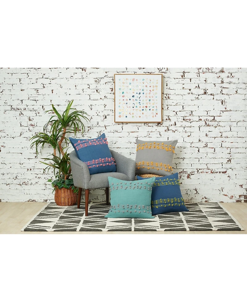 Tabb Boulder Ochre Throw Pillow
