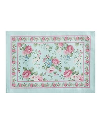 Vintage-Like Floral Garden Placemats, Set of 4, 13" x 19"