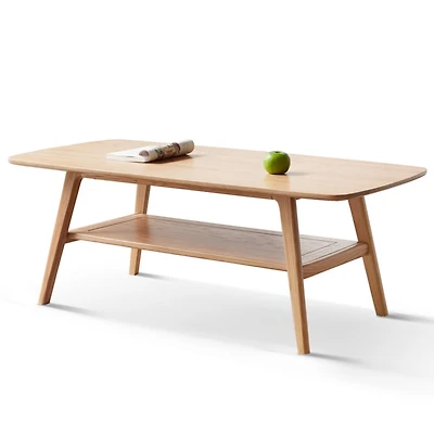 Streamdale Furniture Solid Wood Study Desk with Storage Shelf