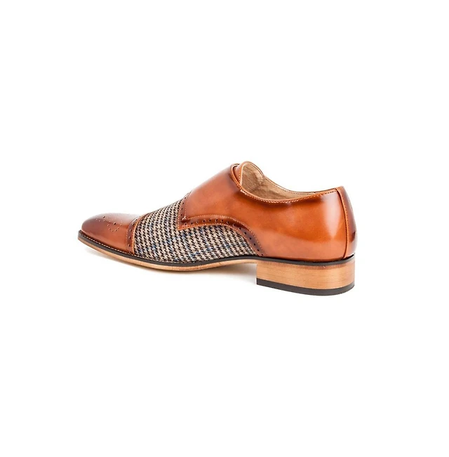 Home | Gino Vitale Double Monk Strap Houndstooth Medallion Cap Toe Dress  Shoes at Plaza Las Americas in San Juan, PR