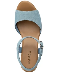 Style & Co Women's Anddreas Platform Block-Heel Sandals, Created for Macy's