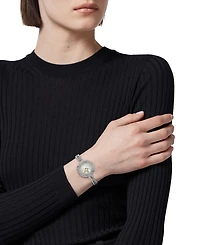 Versace Women's Swiss Stainless Steel Bangle Bracelet Watch 28mm Set