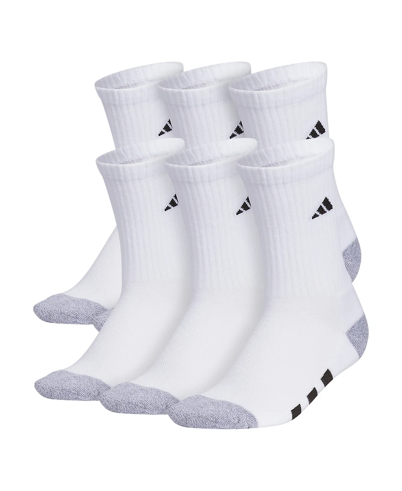 adidas Boys Youth Athletic Cushioned Crew Socks, Pack of 6