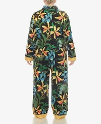 White Mark Plus 2 Pc. Wildflower Print Pajama Set