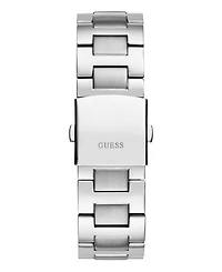 Guess Men's Analog Silver-Tone Steel Watch 44mm