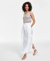 Bar Iii Women's Metallic Cargo Maxi Skirt, Created for Macy's