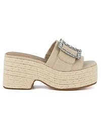 Sugar Women's Remote Embellished Buckle Espadrille Sandals