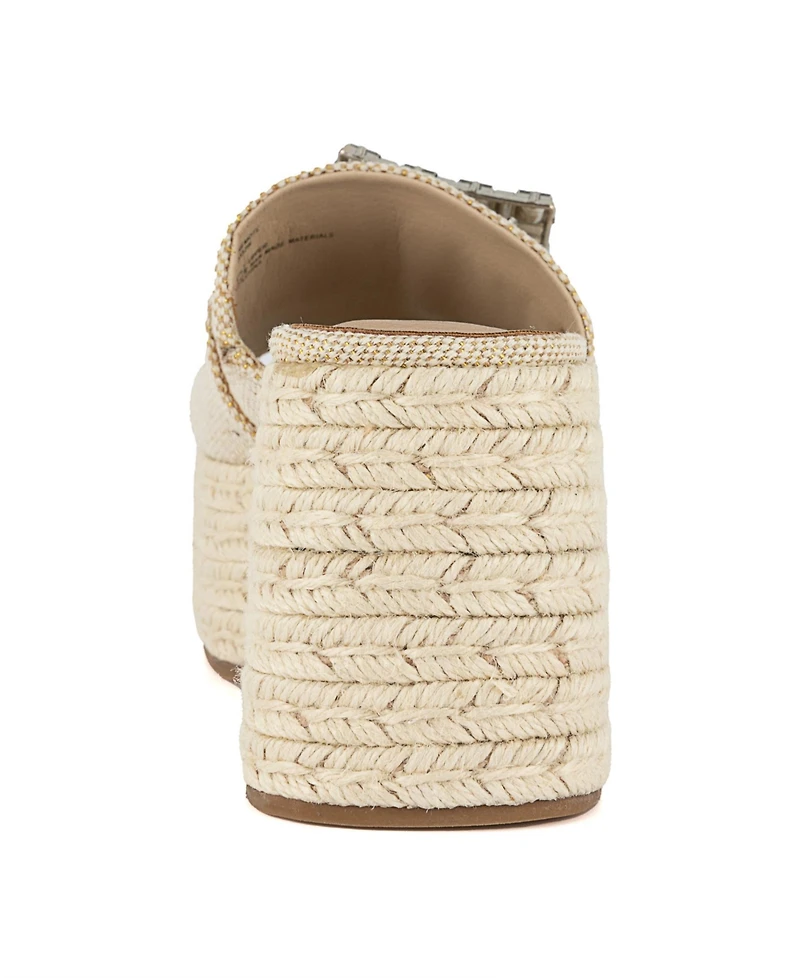 Sugar Women's Remote Embellished Buckle Espadrille Sandals