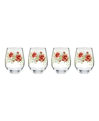 Lenox Butterfly Meadow Stemless Wine Glasses, Set of 4