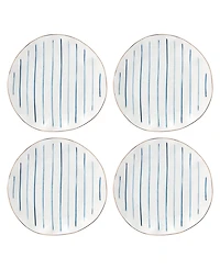 Lenox Blue Bay Stripes Dinner Plates, Set of 4