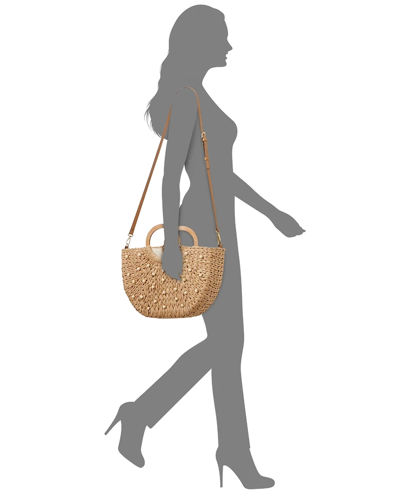 Style & Co Straw Tote Crossbody, Exclusively at Macy's