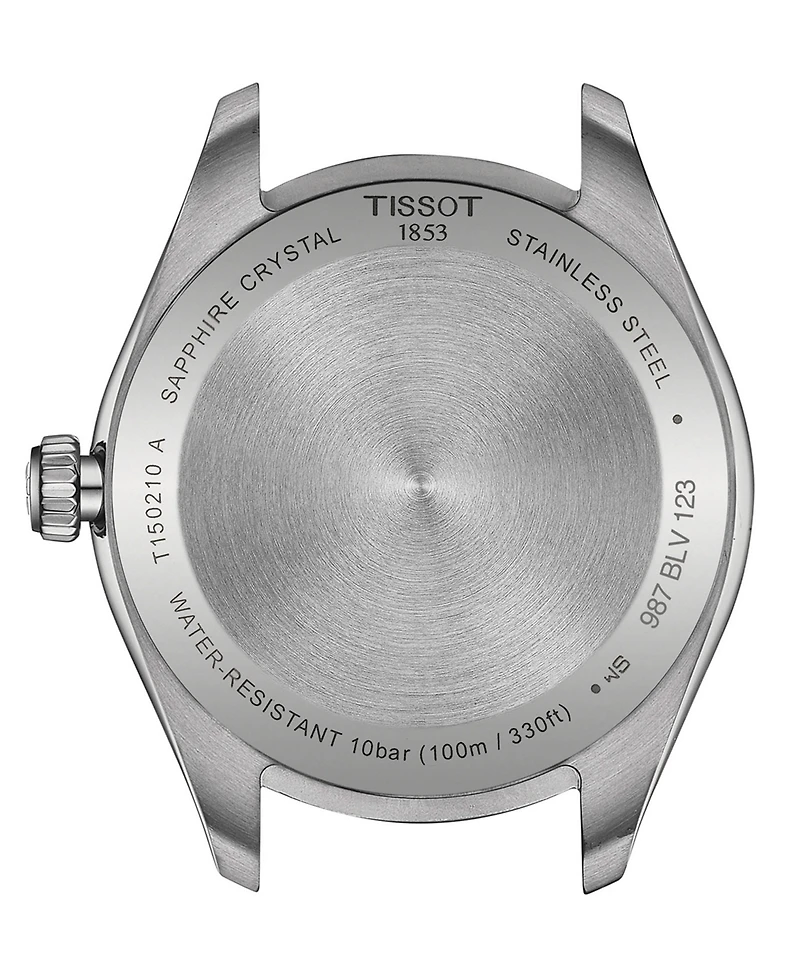Tissot Unisex Swiss Pr 100 Cream Leather Strap Watch 34mm