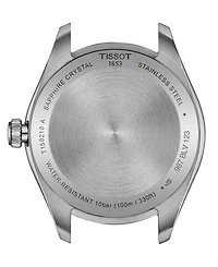 Tissot Unisex Swiss Pr 100 Cream Leather Strap Watch 34mm