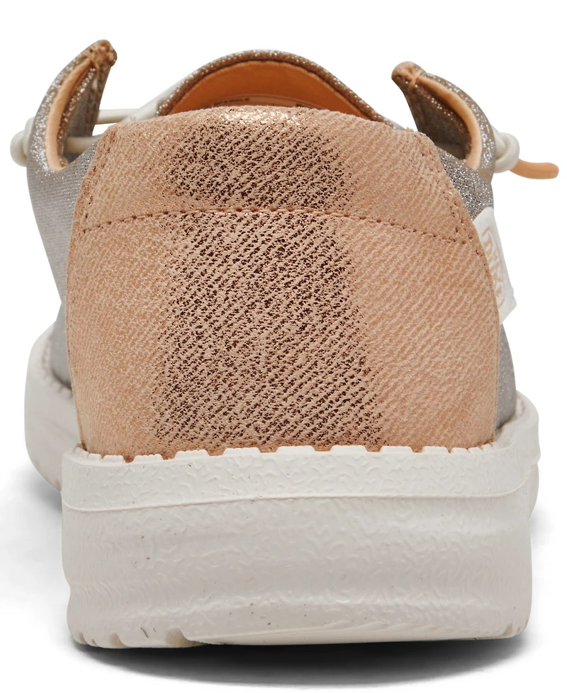 Hey Dude Women's Wendy Metallic Sparkle Casual Sneakers from Finish Line