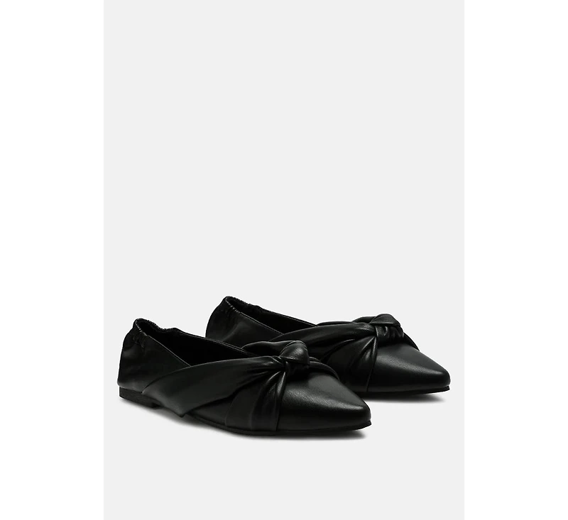 London Rag norma knot detail elasticated ballet flats