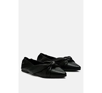 London Rag norma knot detail elasticated ballet flats