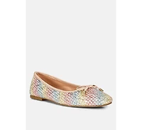 harriet glitter faux leather flat ballerinas
