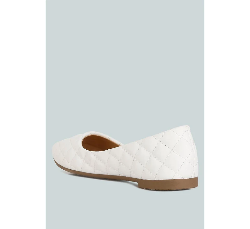Rikhani Quilted Detail Ballet Flats Women