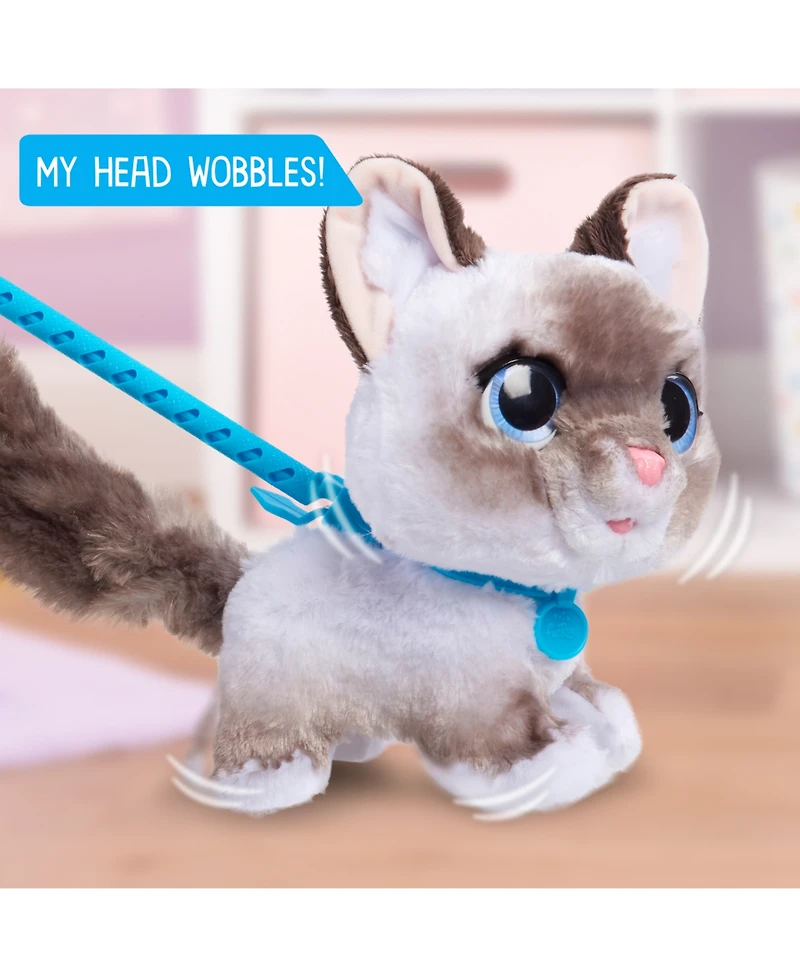 FurReal Friends Wag-a-Lots Kitty Interactive Toy, 8" Walking Plush Cat with Sounds