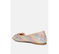 harriet glitter faux leather flat ballerinas