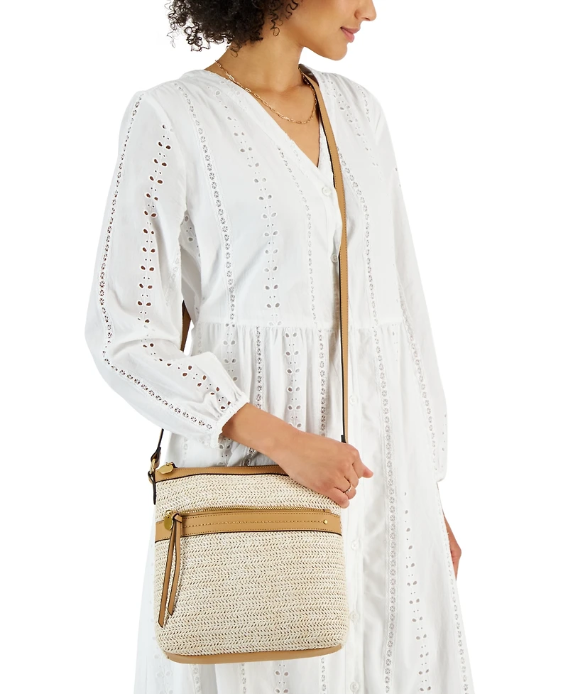 Style & Co Straw North South Crossbody Bag, Exclusively at Macy's