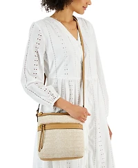 Style & Co Straw North South Crossbody Bag, Exclusively at Macy's