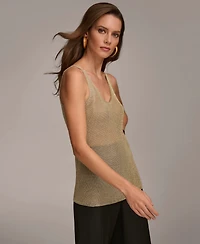 Donna Karan Women's Metallic-Knit Tank Top