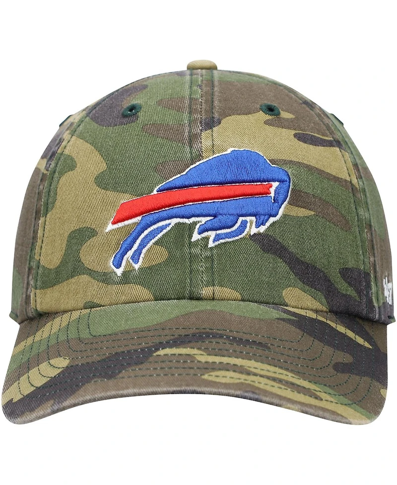 Men's '47 Brand Camo Buffalo Bills Woodland Clean Up Adjustable Hat