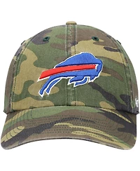 Men's '47 Brand Camo Buffalo Bills Woodland Clean Up Adjustable Hat