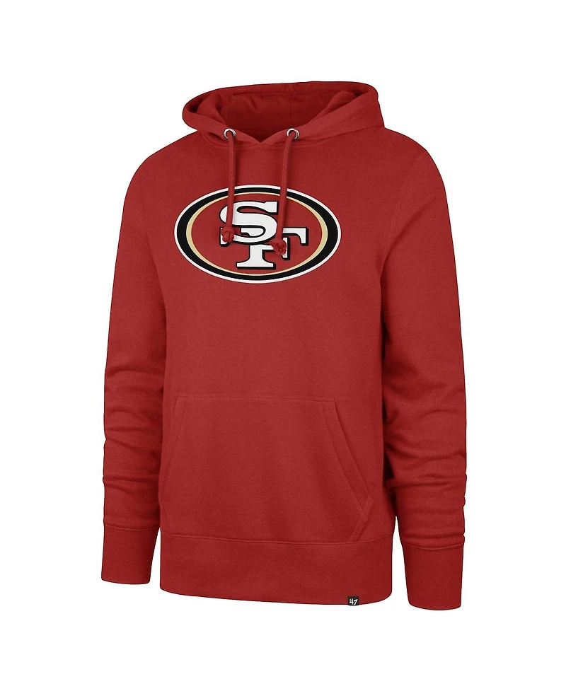 Men's '47 Brand Scarlet San Francisco 49ers Imprint Headline Pullover Hoodie