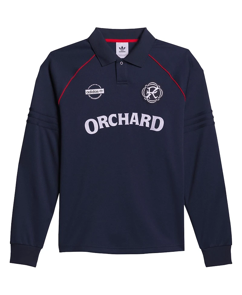 Men's adidas Navy Orchard x New England Revolution Skateboarding Long Sleeve Jersey