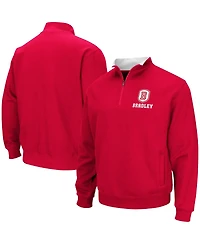 Men's Colosseum Red Bradley Braves Tortugas Quarter-Zip Sweatshirt