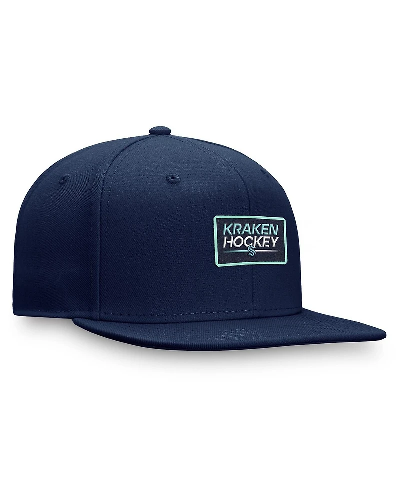 Men's Fanatics Deep Sea Blue Seattle Kraken Authentic Pro Prime Snapback Hat
