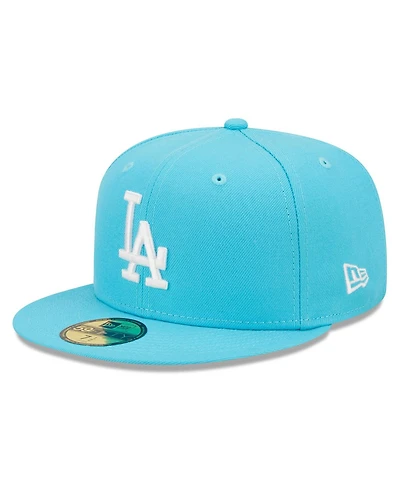 Men's New Era Blue Los Angeles Dodgers Vice Highlighter Logo 59FIFTY Fitted Hat