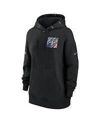Women's Nike Black New Orleans Saints 2023 Nfl Crucial Catch Club Pullover Hoodie
