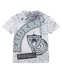 Men's Mitchell & Ness White Las Vegas Raiders Team Burst Sublimated T-shirt